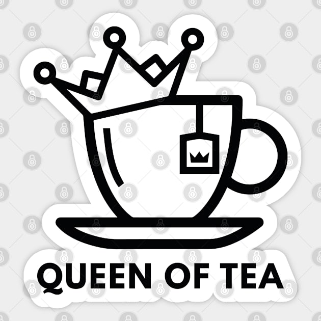 Queen Of Tea Sticker by VectorPlanet